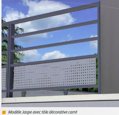 Garde Corps Aluminium Gamme PAVILLON de chez DC PRODUCTION Jaspe 2